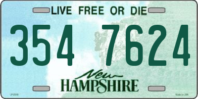 NH license plate 3547624