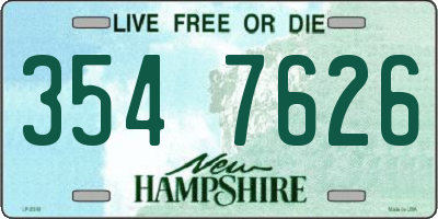 NH license plate 3547626