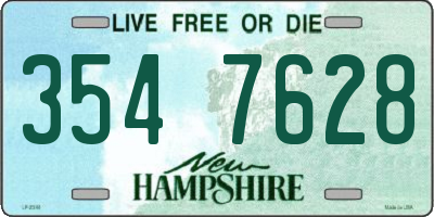 NH license plate 3547628