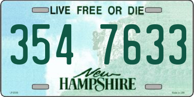 NH license plate 3547633