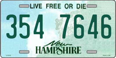 NH license plate 3547646