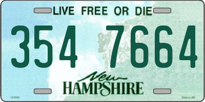 NH license plate 3547664