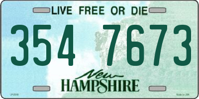 NH license plate 3547673