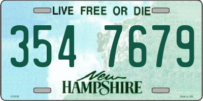 NH license plate 3547679