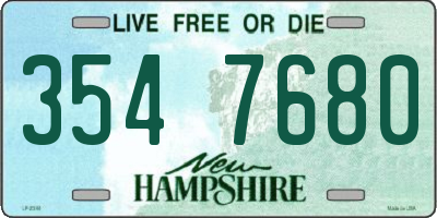 NH license plate 3547680