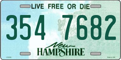 NH license plate 3547682