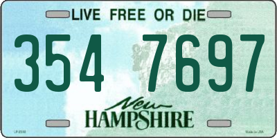 NH license plate 3547697