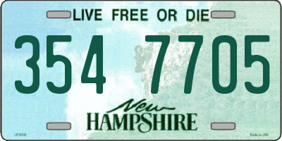 NH license plate 3547705