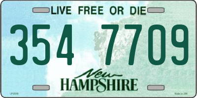 NH license plate 3547709