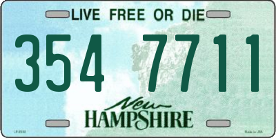 NH license plate 3547711