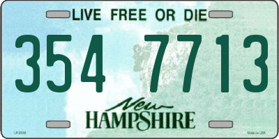 NH license plate 3547713
