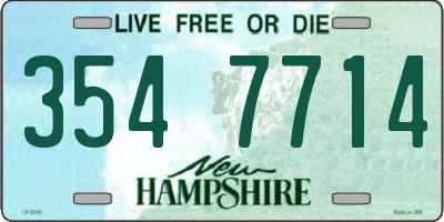 NH license plate 3547714