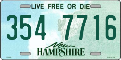 NH license plate 3547716