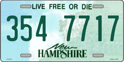 NH license plate 3547717