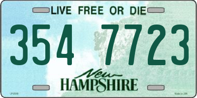 NH license plate 3547723