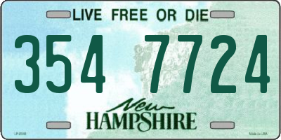 NH license plate 3547724