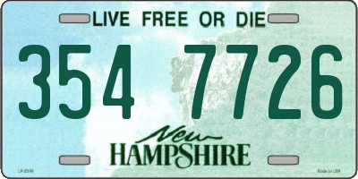 NH license plate 3547726