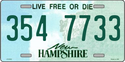 NH license plate 3547733