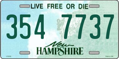 NH license plate 3547737