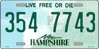 NH license plate 3547743