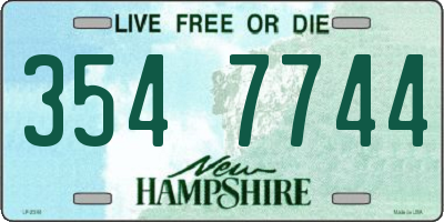 NH license plate 3547744