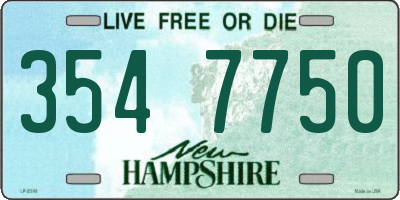 NH license plate 3547750