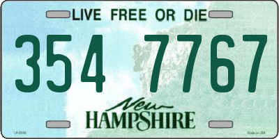 NH license plate 3547767