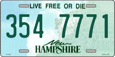 NH license plate 3547771