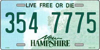 NH license plate 3547775