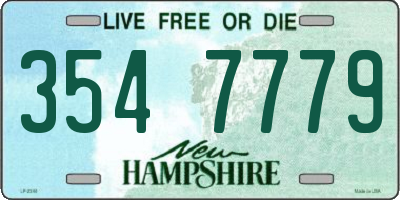 NH license plate 3547779