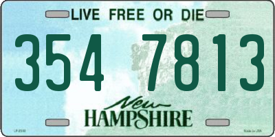 NH license plate 3547813