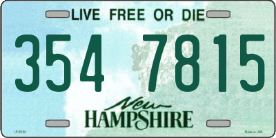 NH license plate 3547815