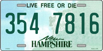 NH license plate 3547816