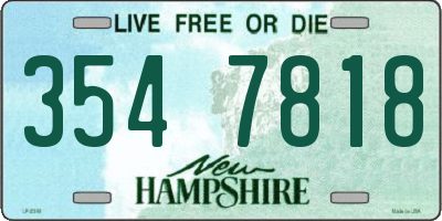 NH license plate 3547818