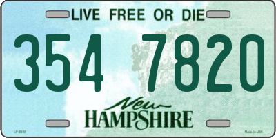 NH license plate 3547820