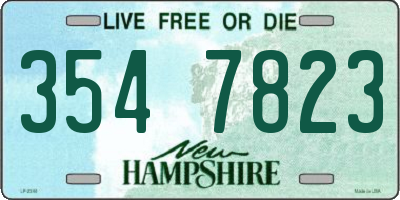 NH license plate 3547823