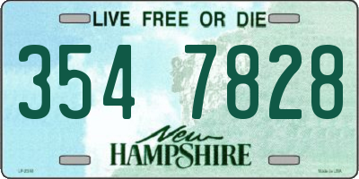 NH license plate 3547828
