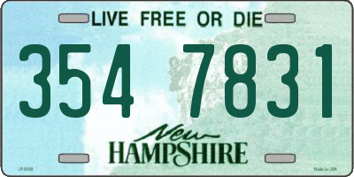 NH license plate 3547831