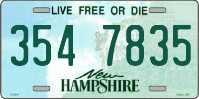 NH license plate 3547835
