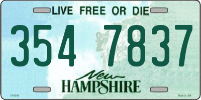 NH license plate 3547837