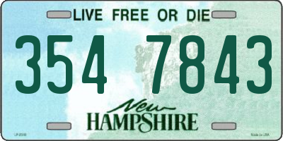NH license plate 3547843