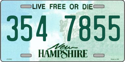 NH license plate 3547855