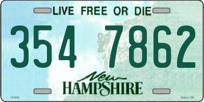 NH license plate 3547862