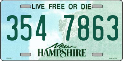 NH license plate 3547863