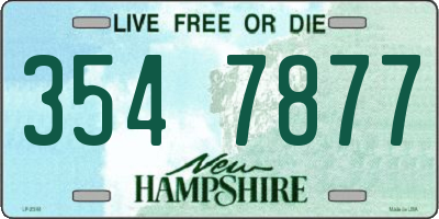 NH license plate 3547877