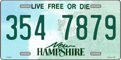 NH license plate 3547879