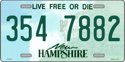NH license plate 3547882