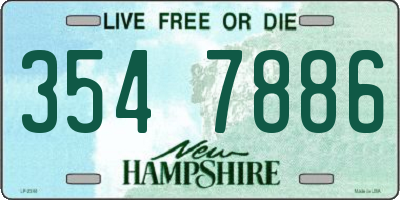NH license plate 3547886