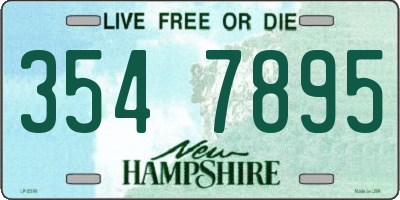 NH license plate 3547895