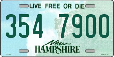 NH license plate 3547900